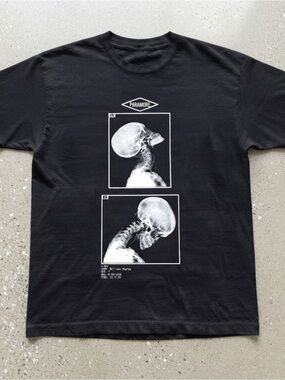 Paramore Skull X-Ray Band Merch Graphic Black Heavy Cotton Gildan T-Shirt